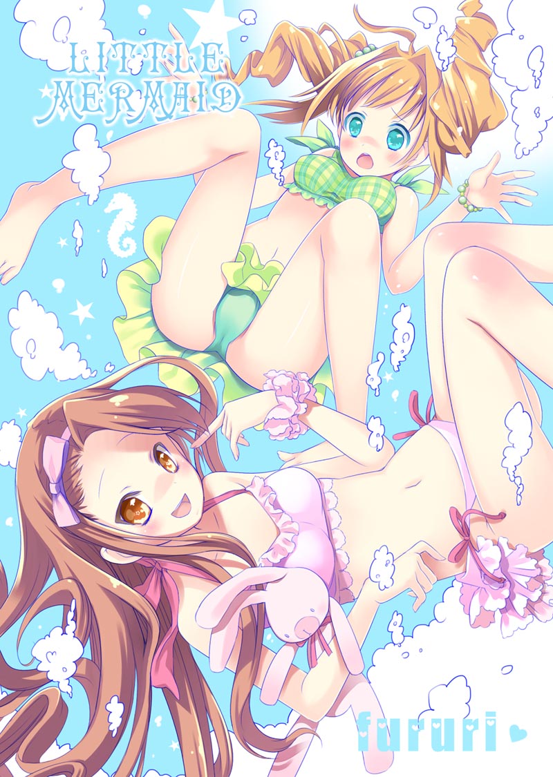 minase iori, takatsuki yayoi, and usa-chan (idolmaster and 1 more) drawn by hinayuki_usa