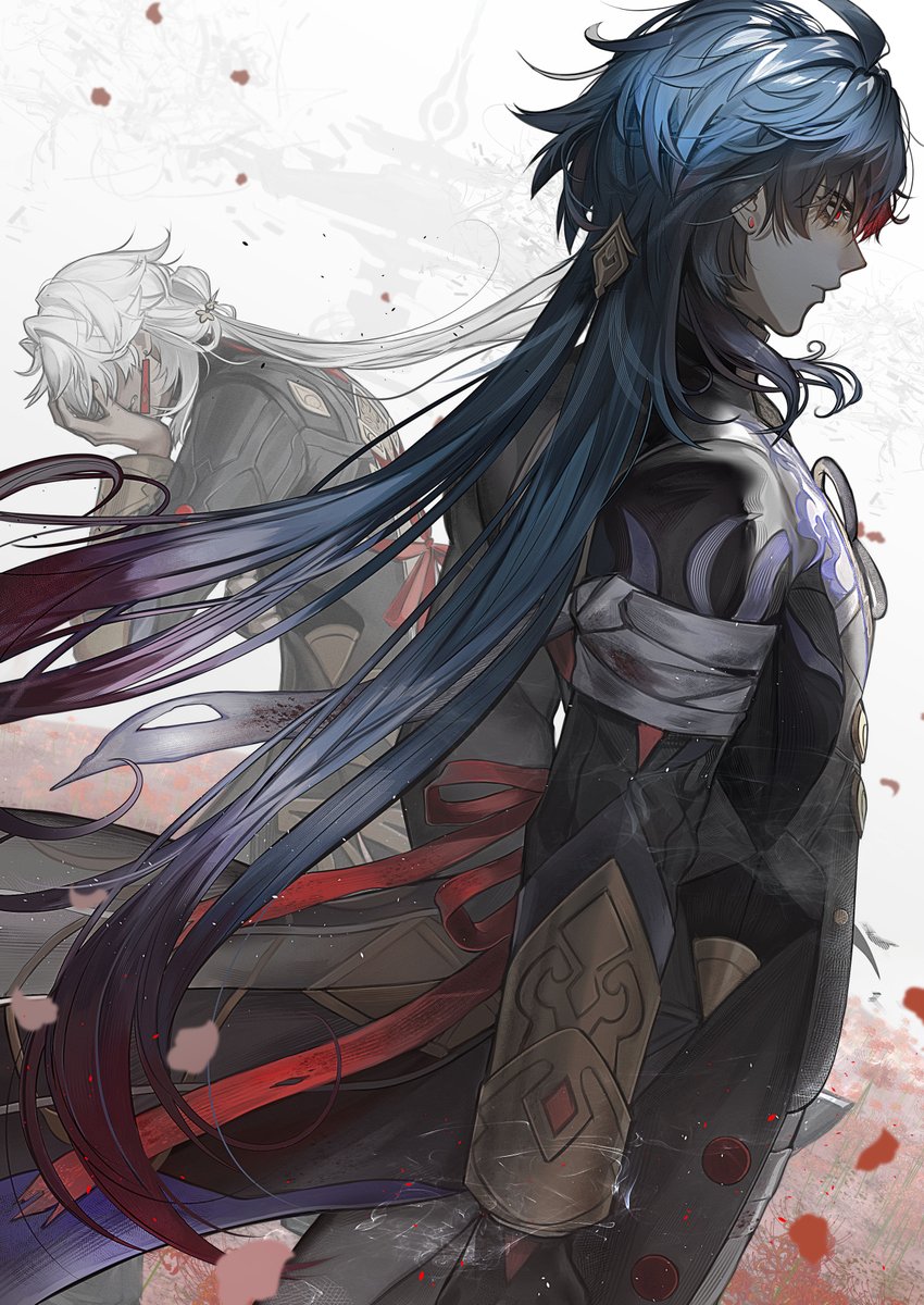 blade and yingxing (honkai and 1 more) drawn by kamino_eru
