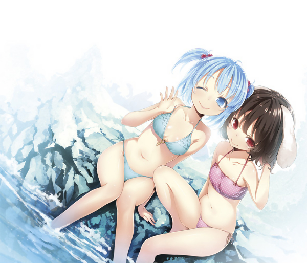 kawashiro nitori and inaba tewi (touhou) drawn by buriki