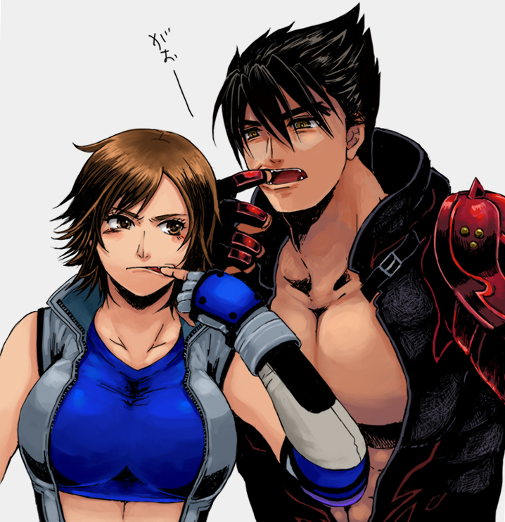 kazama asuka and kazama jin (tekken) drawn by sakura3914