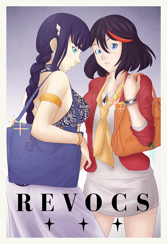 matoi ryuuko and kiryuuin satsuki (kill la kill) drawn by gartastic
