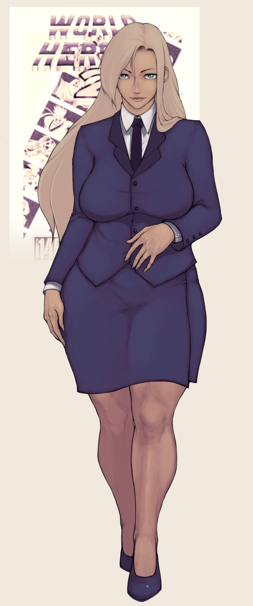 janne d'arc (world heroes) drawn by rennes
