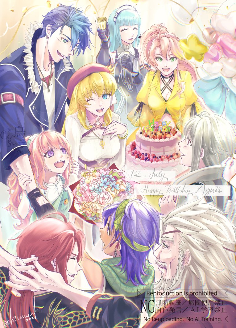 agnes claudel, van arkride, aaron wei, judith lanster, risette twinings, and 4 more (eiyuu densetsu and 2 more) drawn by chisarune