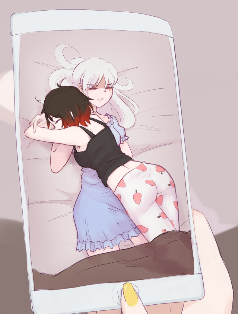 ruby rose, weiss schnee, and yang xiao long (rwby) drawn by hiwonoafu
