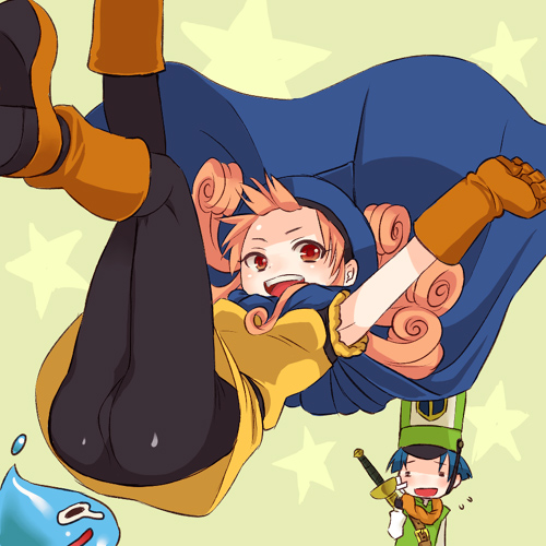 slime, alena, and clift (dragon quest and 1 more) drawn by emdo_(norabbit)