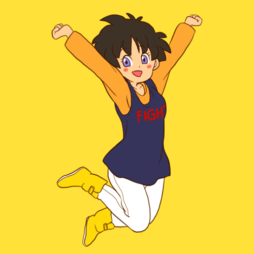 videl (dragon ball and 1 more) drawn by mushroomcatnumberplate