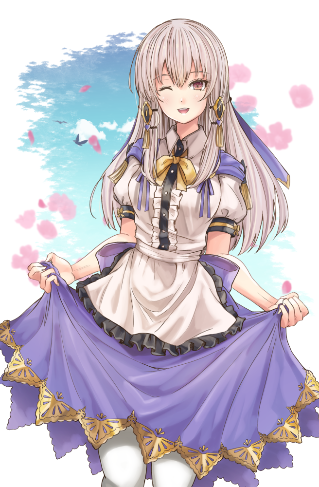 hinanawi tenshi and lysithea von ordelia (fire emblem and 1 more) drawn by fuussu_(21-kazin)