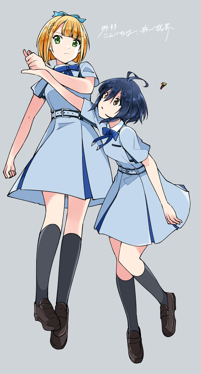 takigawa miu and saito nicole (22/7) drawn by trefle_r