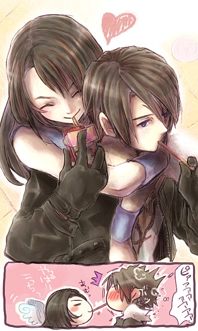 squall leonhart and rinoa heartilly (final fantasy and 1 more) drawn by alumaryu