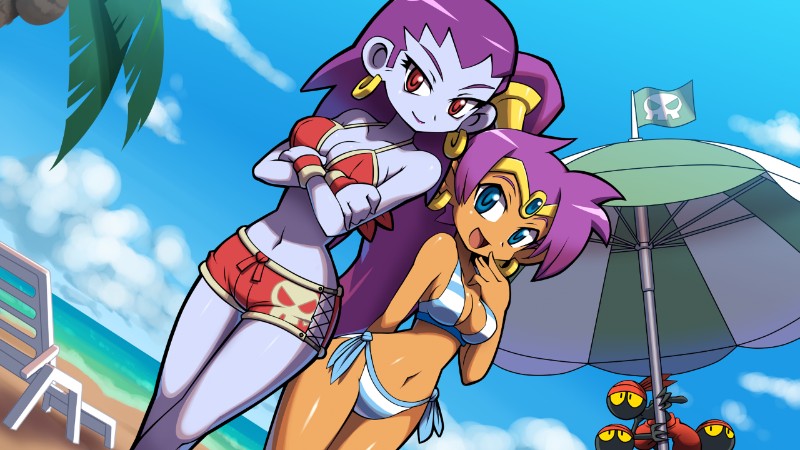 shantae, risky boots, and tinkerbat (shantae and 1 more) drawn by yabe_makoto