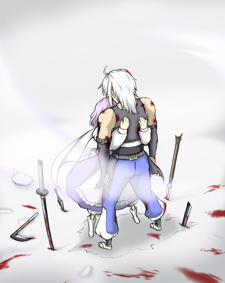 morichika rinnosuke and letty whiterock (touhou) drawn by shinadume