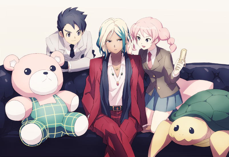 gouenji shuuya, gouenji yuuka, and utsunomiya toramaru (inazuma eleven and 1 more) drawn by kokutouwo