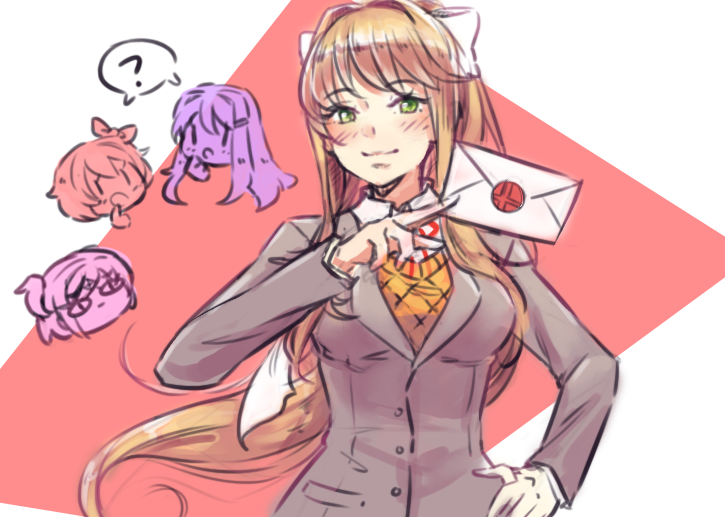 monika, natsuki, yuri, and sayori (super smash bros. and 1 more) drawn by lithety