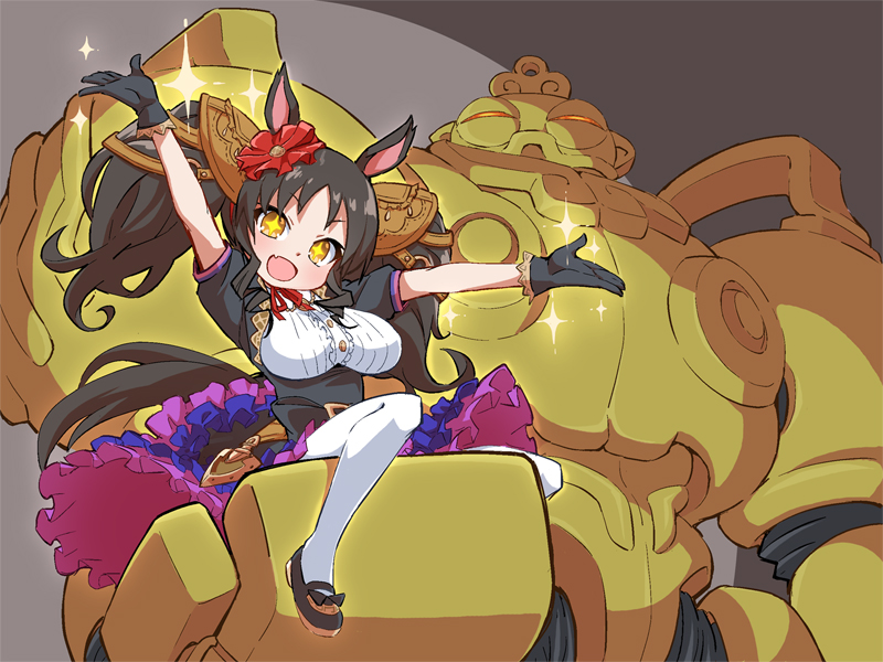 marvelous sunday and huitzil (umamusume and 1 more) drawn by nino_(ninouchi_irazu)
