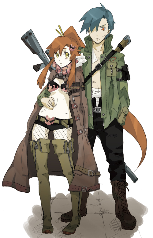 yoko littner and kamina (tengen toppa gurren lagann) drawn by yoshi_92