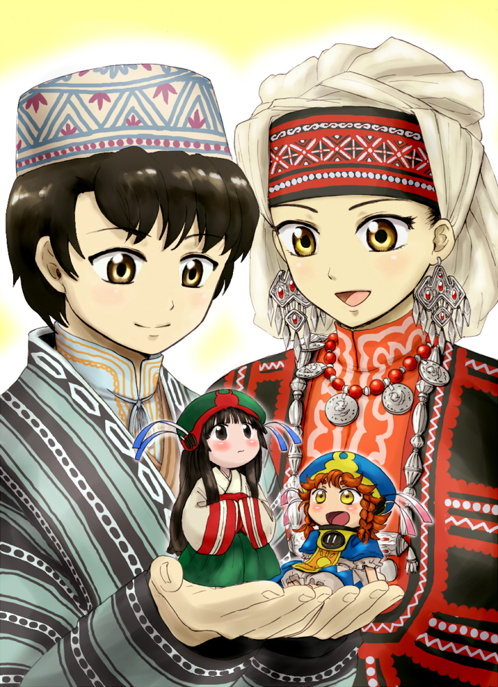 amir halgal, hakumei, mikochi, and karluk eihon (otoyomegatari and 1 more) drawn by tomatomatotto