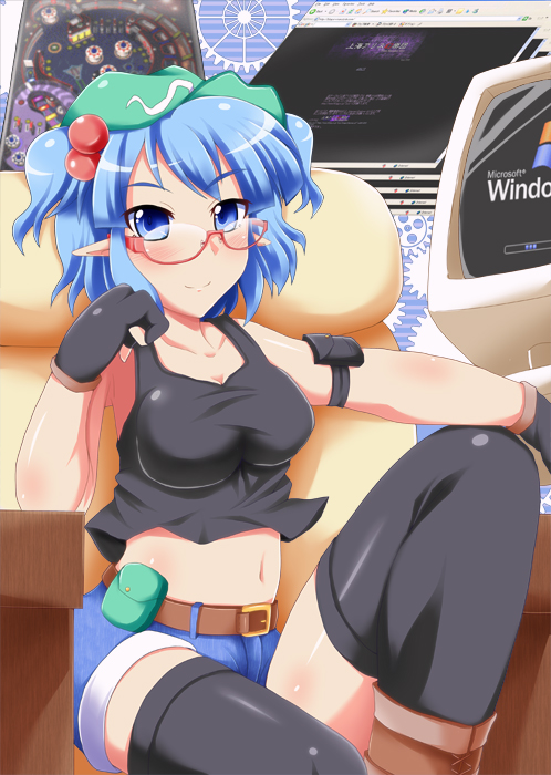 kawashiro nitori (touhou and 2 more) drawn by ikue_fuuji