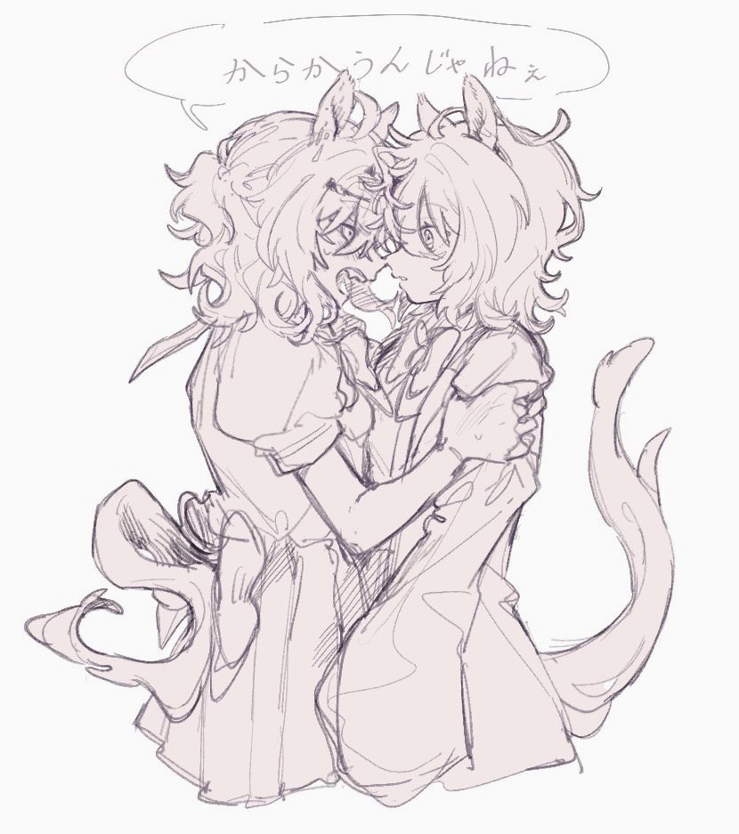 agnes tachyon and jungle pocket (umamusume) drawn by torinoooniku