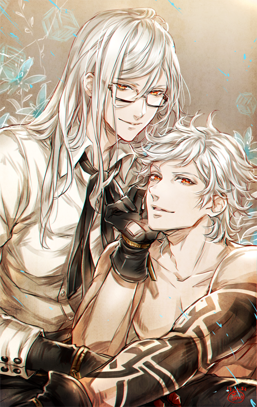 adam and eve (nier and 1 more) drawn by doro_(sabarudoro)