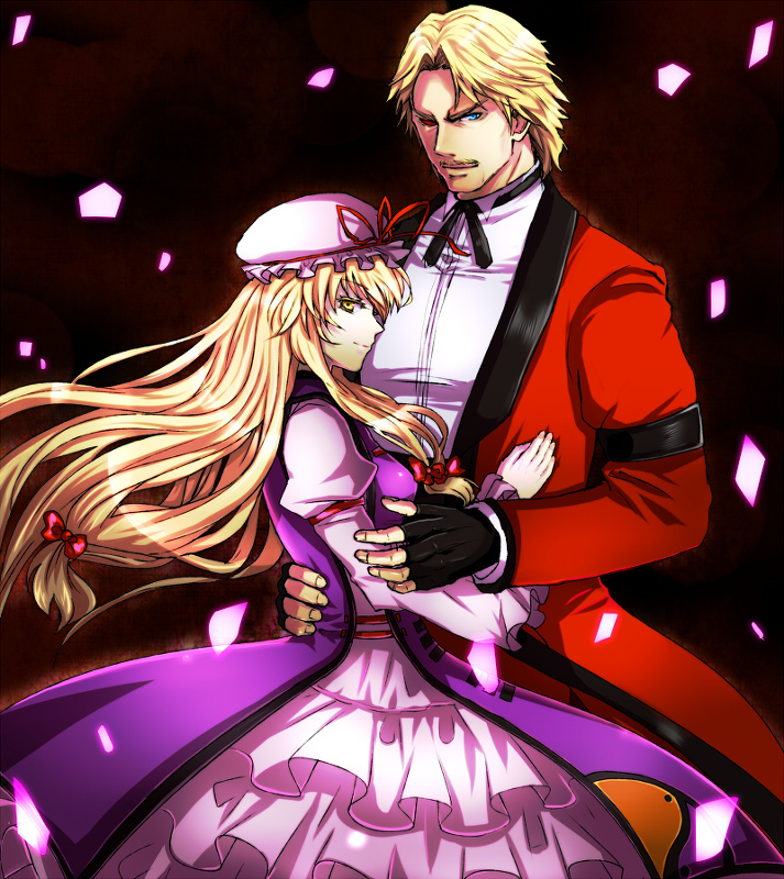 yakumo yukari and rugal bernstein (touhou and 2 more) drawn by honchu