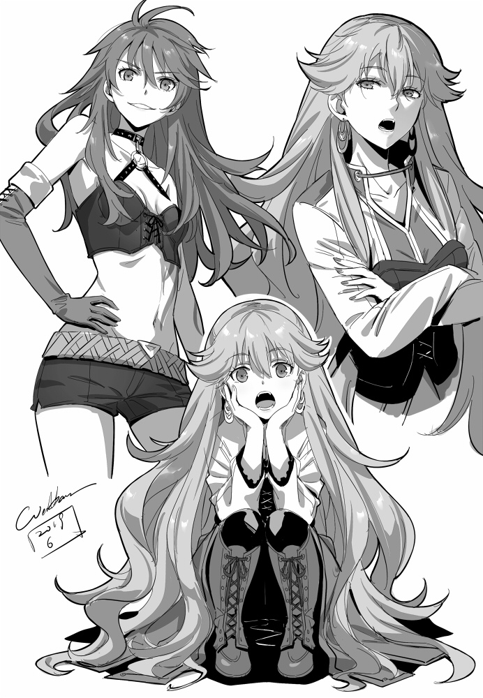 shirley orlando and roselia millstein (eiyuu densetsu and 3 more) drawn by werkbau