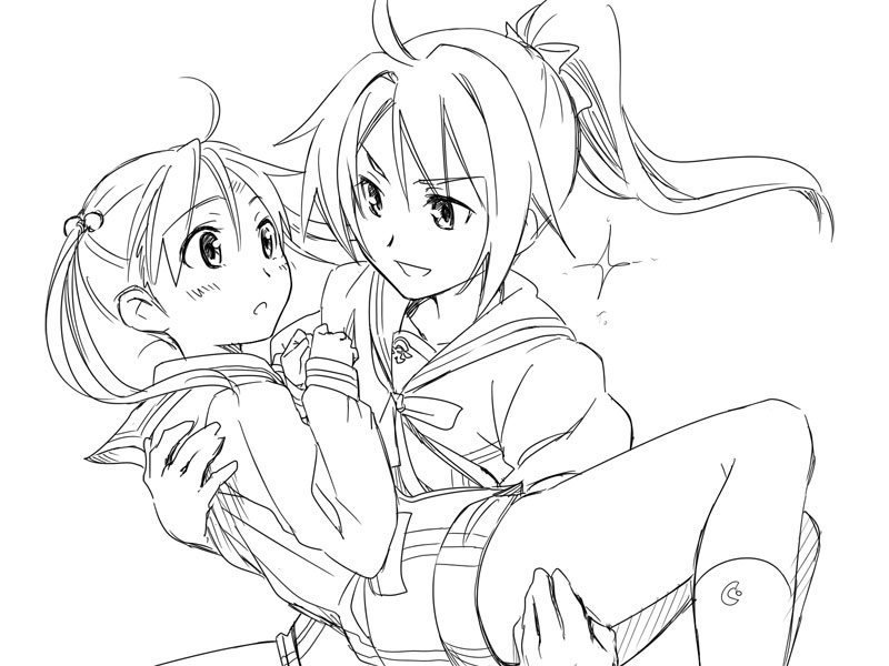 saegusa wakaba and isshiki momo (vividred operation) drawn by tsuta_no_ha