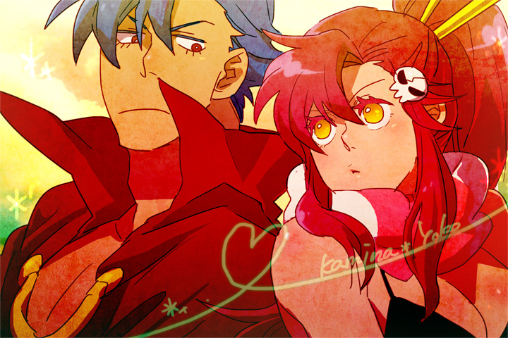 yoko littner and kamina (tengen toppa gurren lagann) drawn by sg2119