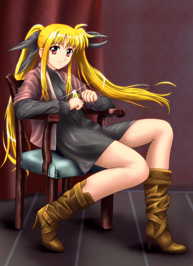 fate testarossa (lyrical nanoha and 1 more) drawn by diesel-turbo