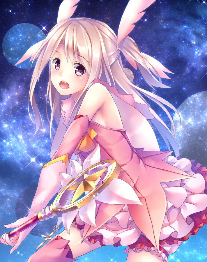 illyasviel von einzbern, prisma illya, and magical ruby (fate and 1 more) drawn by yasuno_(airy_light)