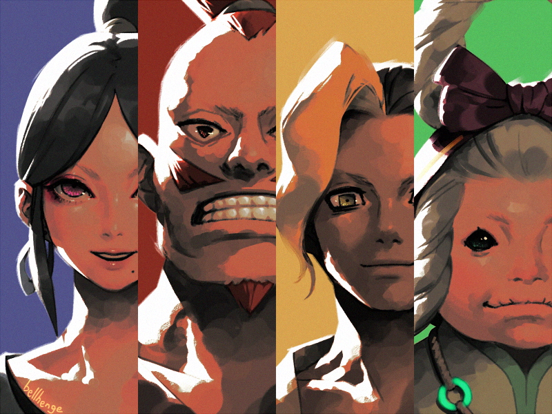 abdonis, allegra, guru andma, and armando (ring fit adventure) drawn by bellhenge