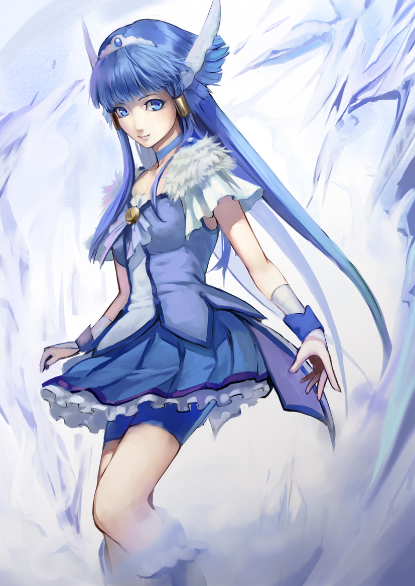 aoki reika and cure beauty (precure and 1 more) drawn by mizore_akihiro