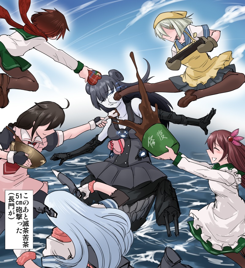 shigure, shigure kai ni, hamakaze, murakumo, mutsuki, and 2 more (kantai collection) drawn by toritora