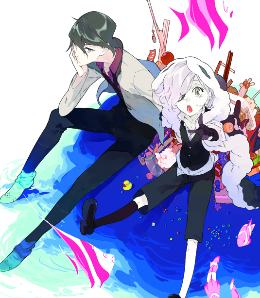 inga and yuuki shinjuurou (un-go) drawn by pako_(pakosun)