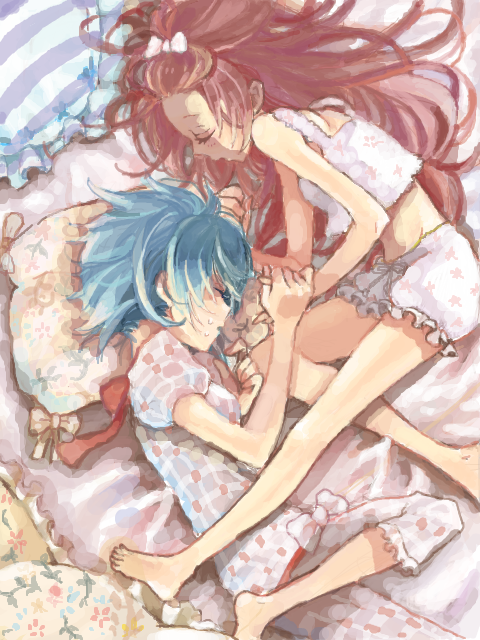 miki sayaka and sakura kyoko (mahou shoujo madoka magica) drawn by j-peg