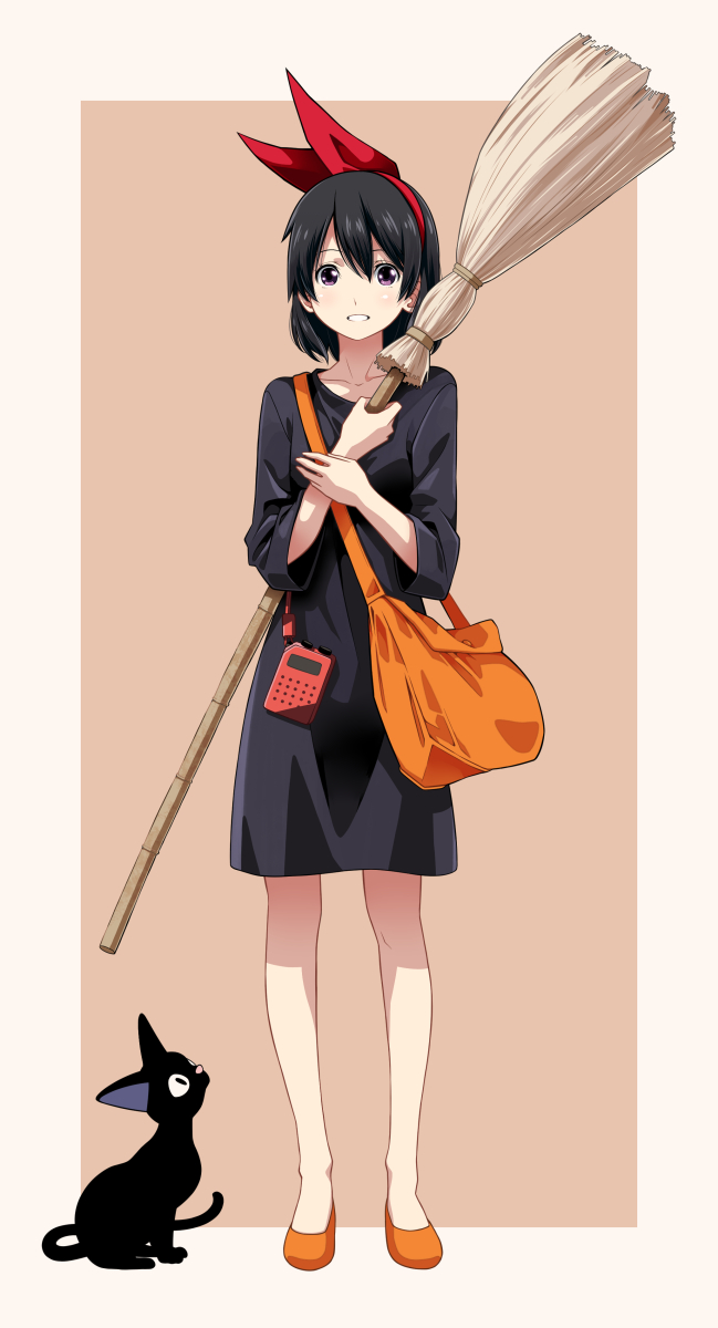 kiki and jiji (majo no takkyuubin) drawn by tsukumo_(soar99)