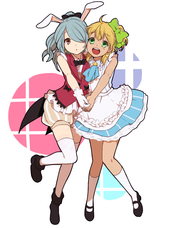 alice, white rabbit, kazemaru ichirouta, and miyasaka ryou (inazuma eleven and 1 more) drawn by tomo_(sjim)