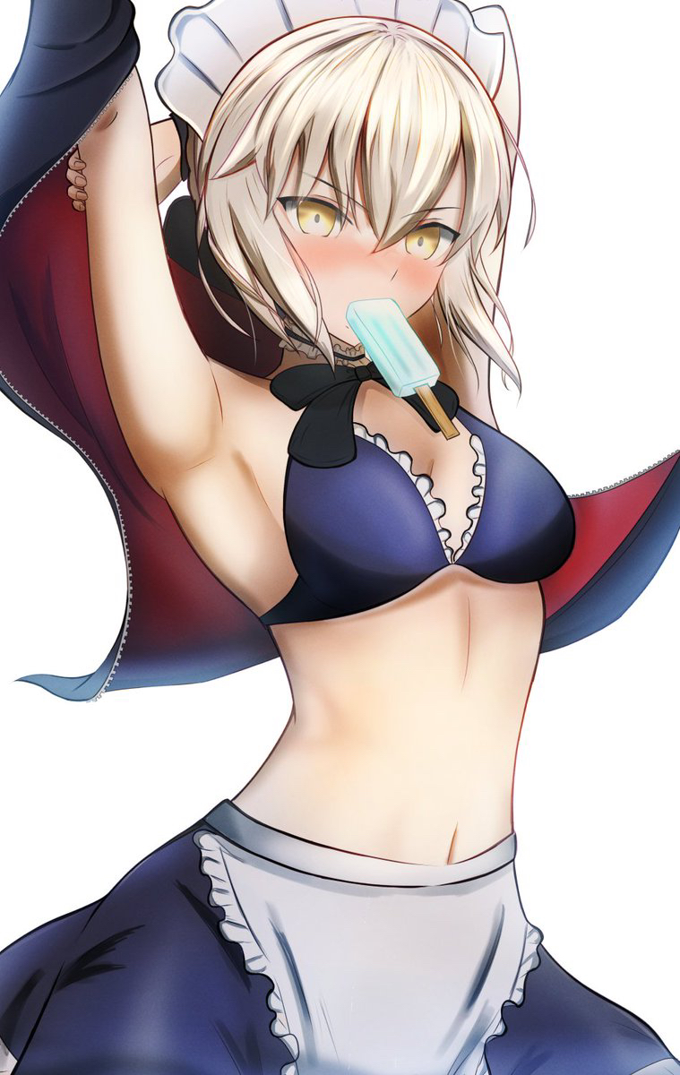 artoria pendragon and saber alter (fate and 1 more) drawn by umi_endu