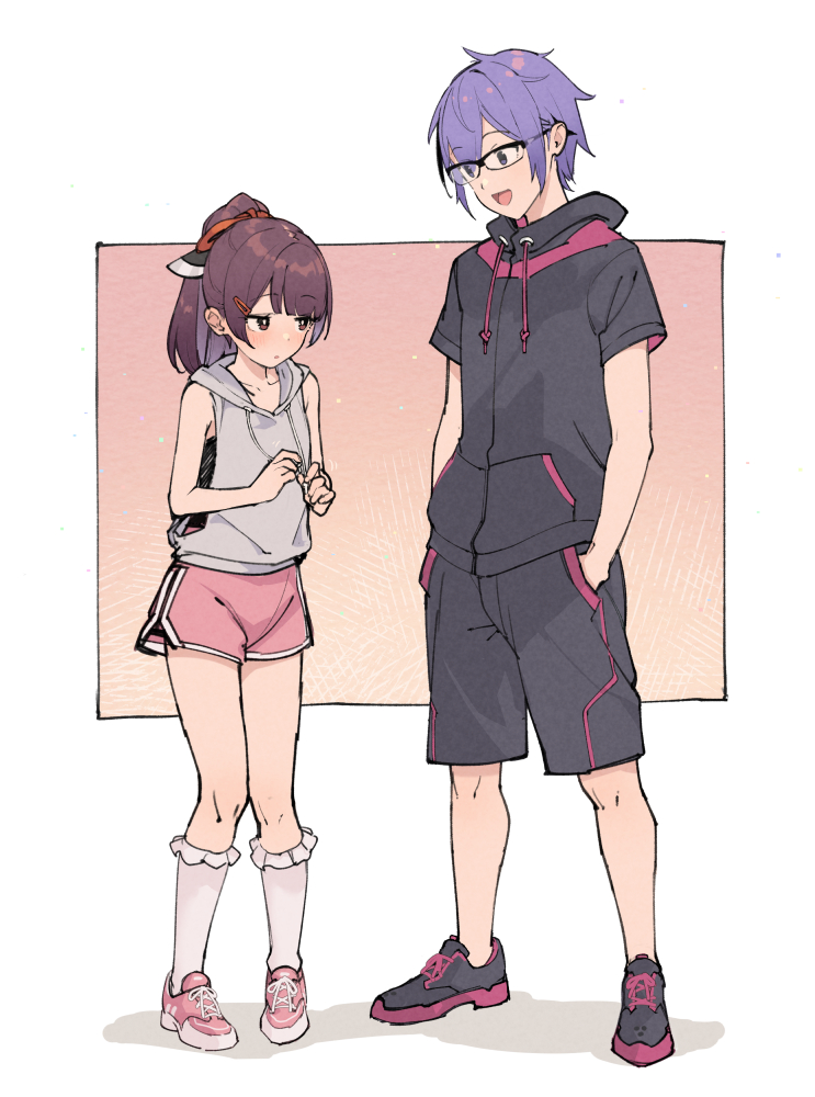 touhoku kiritan and yuzuki yukari's younger twin brother (voiceroid) drawn by shirinda_fureiru