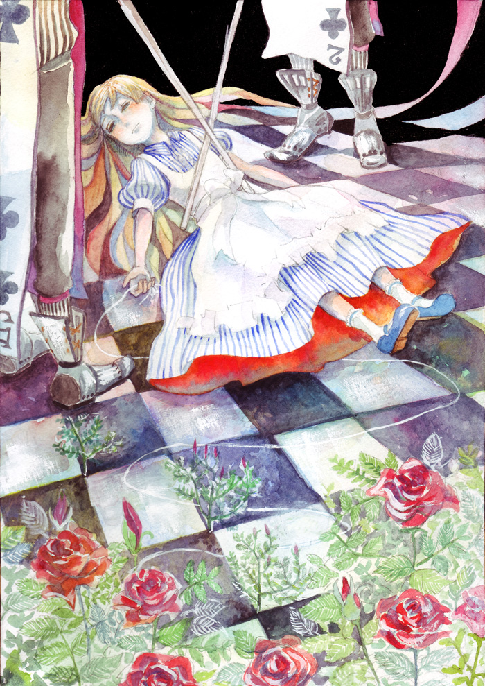 alice (alice's adventures in wonderland) drawn by washioo_(gbtnote)