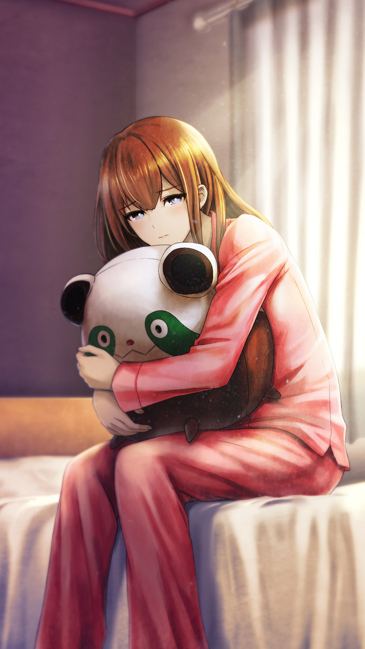 makise kurisu and upa (steins;gate) drawn by huke
