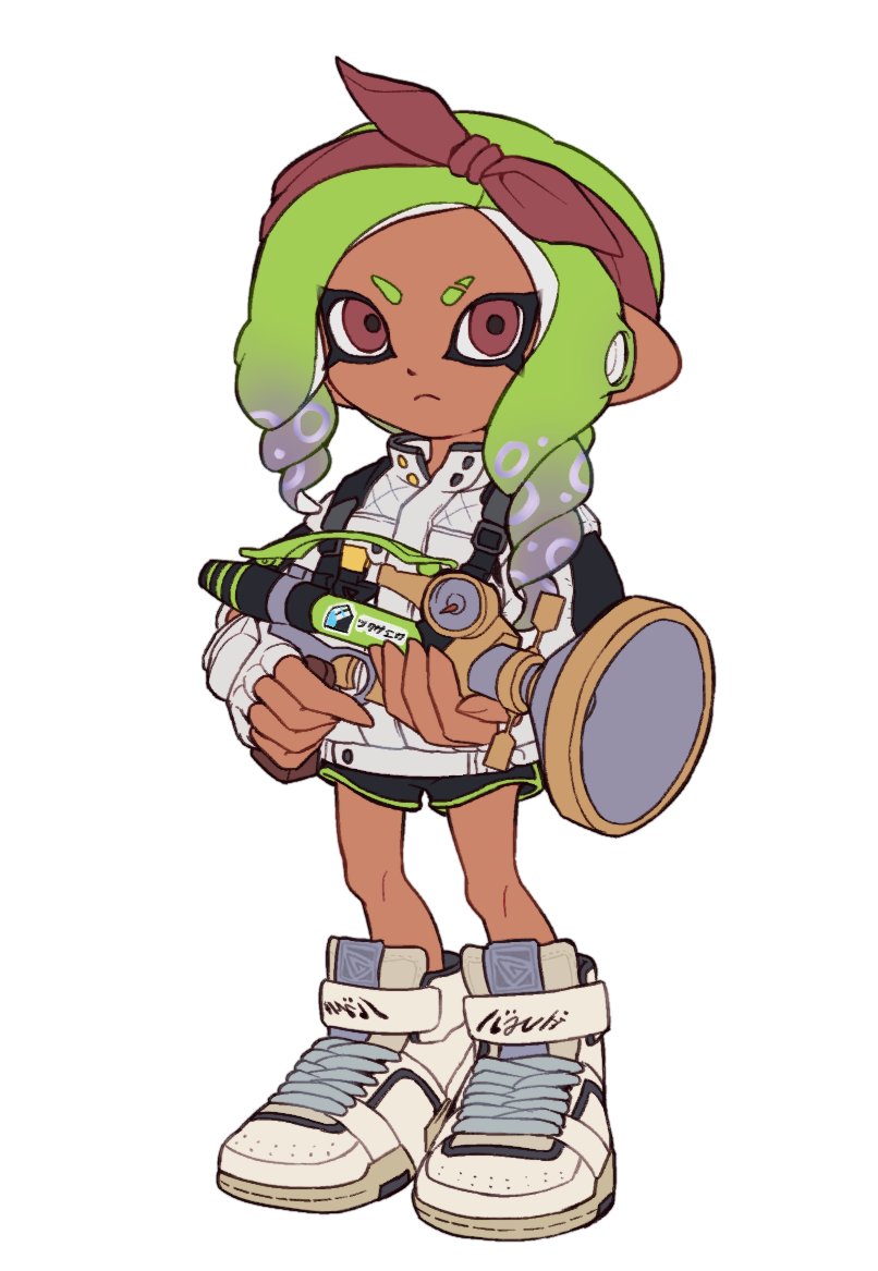 octoling player character and octoling girl (splatoon) drawn by ikki_(gsl_9708)