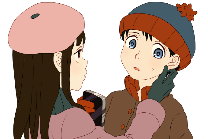stan marsh and wendy testaburger (south park) drawn by o-yuki
