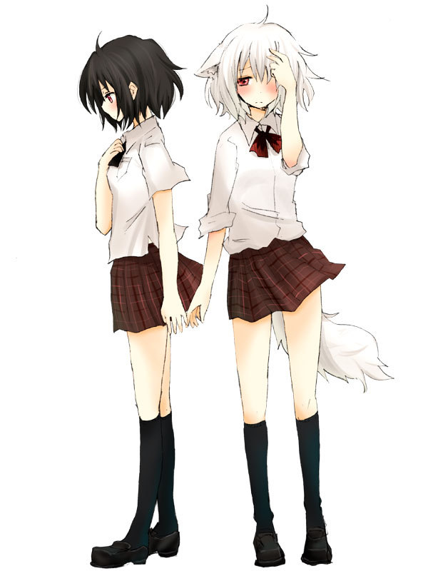 shameimaru aya and inubashiri momiji (touhou) drawn by inutose