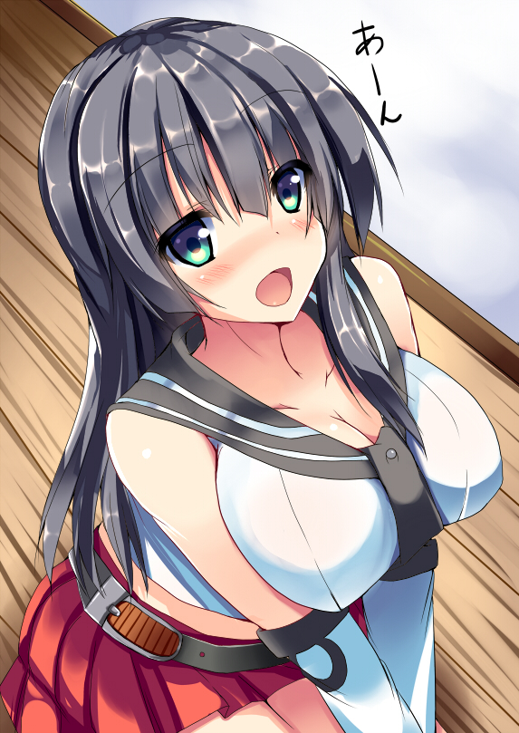 agano (kantai collection) drawn by ryokushiki_(midori-ya)