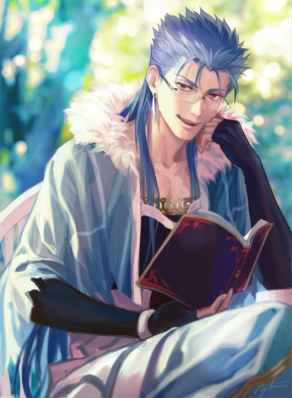 cu chulainn (fate and 1 more) drawn by suda_ayaka