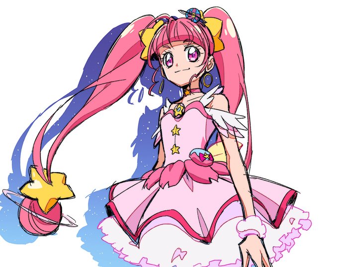 hoshina hikaru and cure star (precure and 1 more) drawn by yoko.u