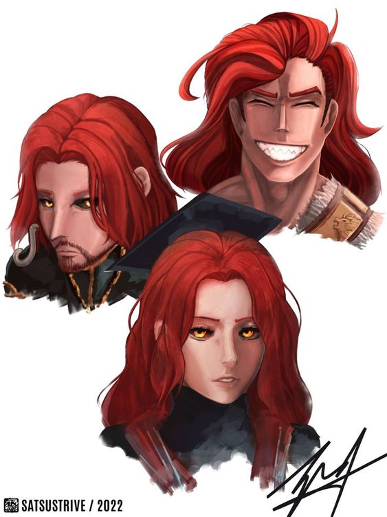 starscourge radahn, lunar princess ranni, and praetor rykard (elden ring) drawn by satsu-strive