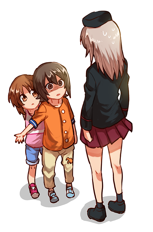 nishizumi miho, nishizumi maho, and itsumi erika (girls und panzer) drawn by oono_imo