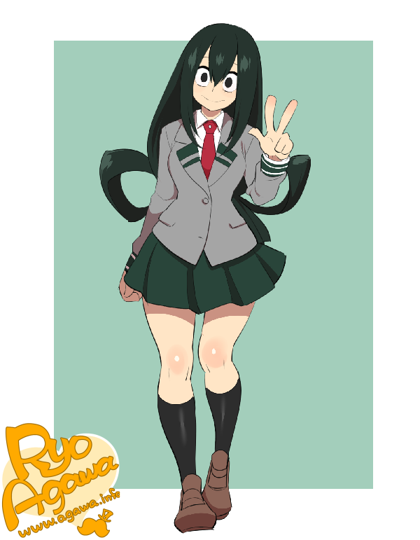 asui tsuyu (boku no hero academia) drawn by agawa_ryou