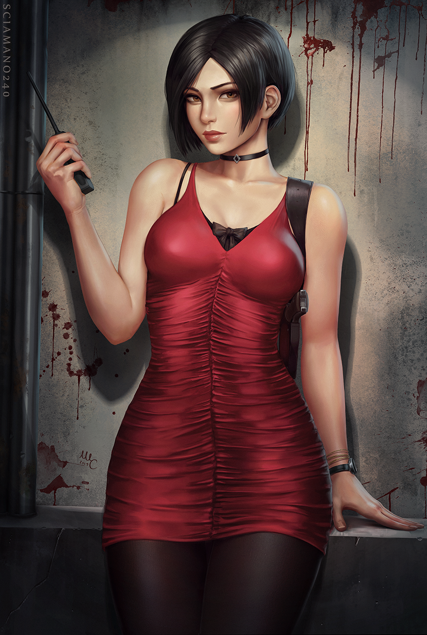 ada wong (resident evil and 1 more) drawn by sciamano240